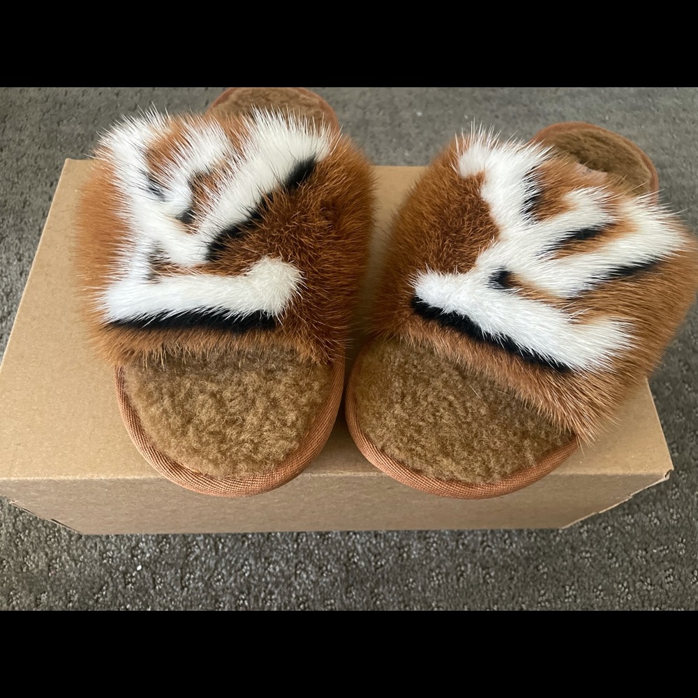 Mink Fur Slides